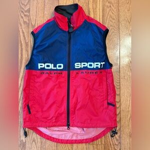 Vintage 90s Polo Sport Ralph Lauren RLX Packable Vest Size Small